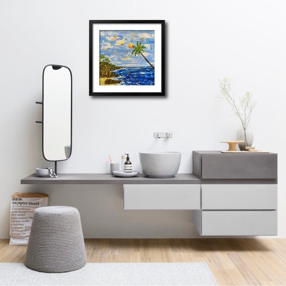 Original Impasto Style Acrylics on 16” x 16” Gallery Wrapped Canvas - Picture 8 of 10